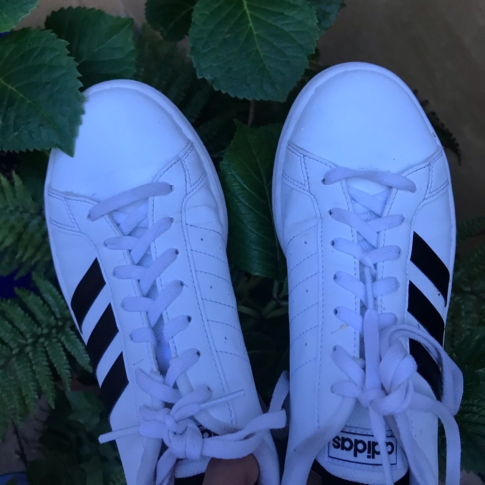 White and black adidas